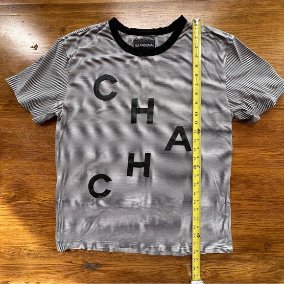 ⭐️ EllandEm Ell and Em Cha Cha Striped Black and White Graphic Tee MEDIUM - Picture 9 of 12